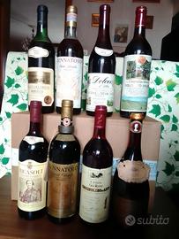 8 bottiglie di vino da collezione varie annate 