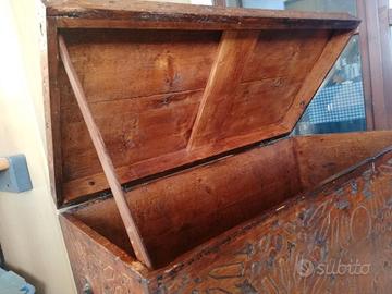 ANTICO Cassapanca Baule in legno cedro Marocchino