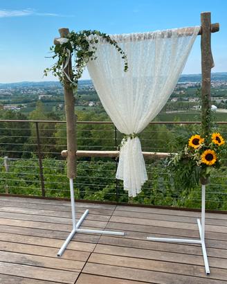 Cornice struttura legno rustico, matrimoni eventi