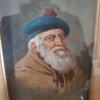 Quadro dipinto Ritratto antico 13x18cm