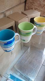 set 3 tazze tognana colazione bevande ceramica 