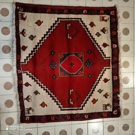 TAPPETO GABBEH in KASHMERE ANNODATO A MANO 90x100