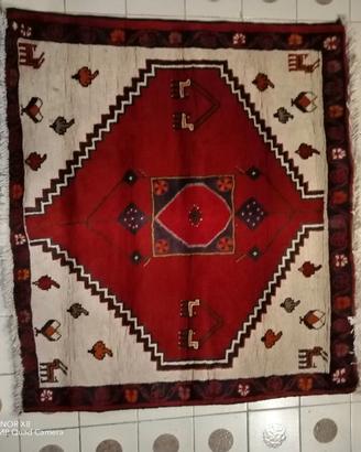 TAPPETO GABBEH in KASHMERE ANNODATO A MANO 90x100