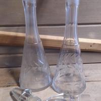 2 caraffe da liquore in cristallo / decanter