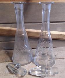 2 caraffe da liquore in cristallo / decanter