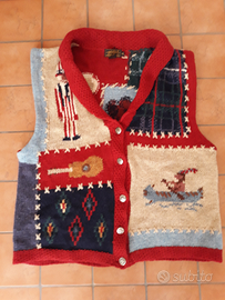 Gilet variopinto EDDIE BAUER M lana 100%