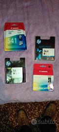 cartucce  (4) stampa a colori HP Canon