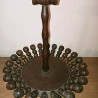 Fruttiera centrotavola vintage in legno