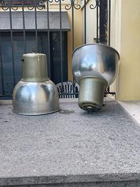 Coppia lampade industriali anni 40/50