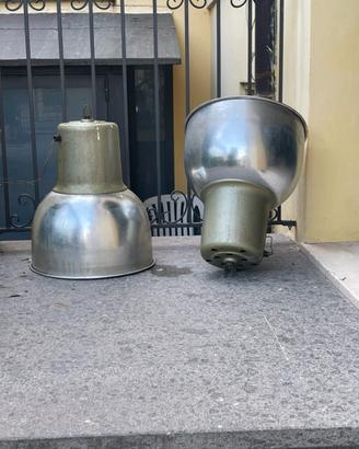 Coppia lampade industriali anni 40/50
