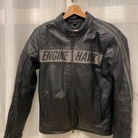 Giacca in pelle da moto uomo Enginehawk taglia S