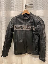 Giacca in pelle da moto uomo Enginehawk taglia S