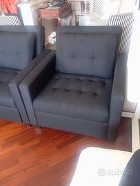 Poltrone letto 3 in 1 nere