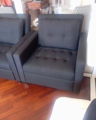 Poltrone letto 3 in 1 nere
