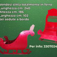 Slitta natalizia in ferro