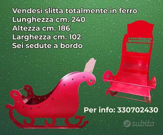 Slitta natalizia in ferro