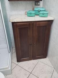 Copertura lavatrice legno e marmo