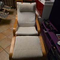 Sedia Poang con poggiapiedi 
