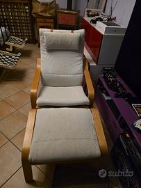 Sedia Poang con poggiapiedi 