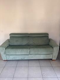 Divano letto matrimoniale in velluto
