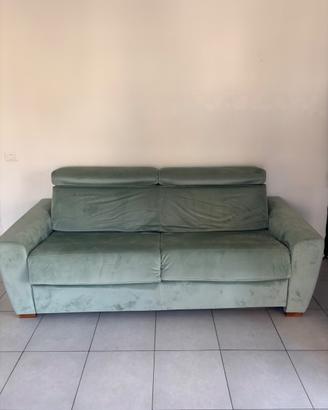 Divano letto matrimoniale in velluto