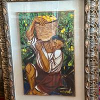 “Contadino con limoni” di Giuseppe Migneco