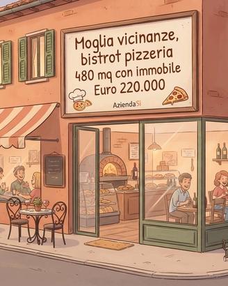 Bar pizzeria con struttura compresa