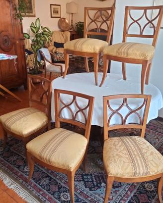 4 SEDIE ANTICHE IN CILIEGIO
