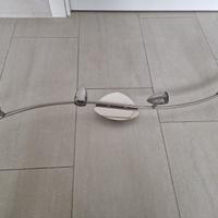 Lampada in acciao inox plafoniera ondulata