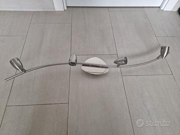 Lampada in acciao inox plafoniera ondulata