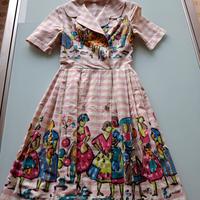 abito vintage anni'60  dipinto a mano donna