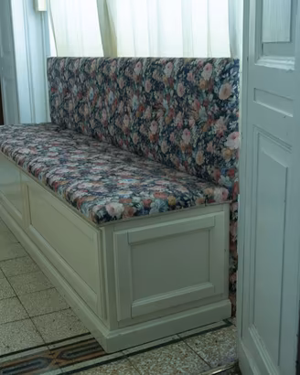 cassapanca in legno bianca 