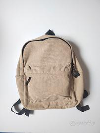 zaino in velluto beige 