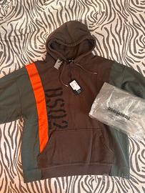 Felpa con cappuccio over dsquared2 uomo