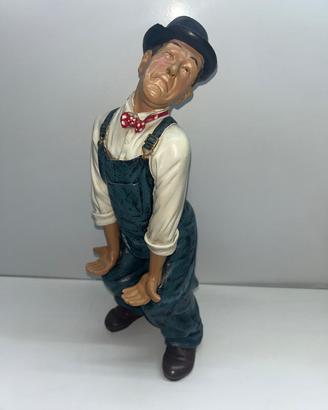 Statua di Stanlio (Stan Laurel) in Resina H 37 cm