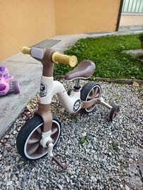 Bicicletta per bambini 2 in 1 con rotelle e pedali