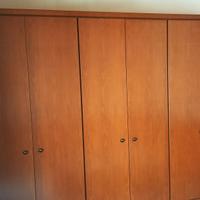 armadio 6 ante noce chiaro con cassettiera