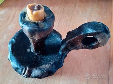 Portacandela di legno vintage 