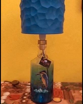 Lampada da Tavolo Bottiglia Gin Kingfisher