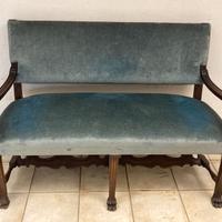 Divano antico in velluto primi 900
