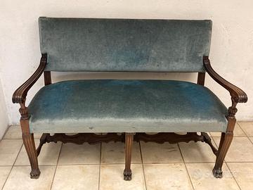 Divano antico in velluto primi 900