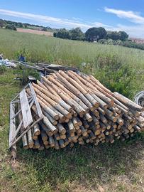 Pali in lego castagno