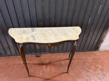 Consolle in ottone e marmo