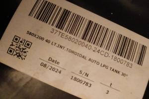 Serbatoio 40 lt 580 per 200 gpl