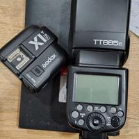 Godox tt685 + trigger godox x1t x fujifilm