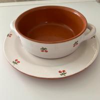 Pentolina terracotta con piatto