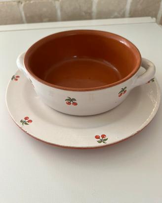 Pentolina terracotta con piatto