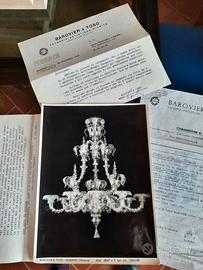 Lampadario Barovier & Toso del 1960