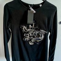 Maglia maniche lunghe con paillettes ragazza