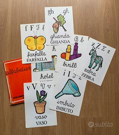 Alfabetiere murale a tavole separate 1^ classe